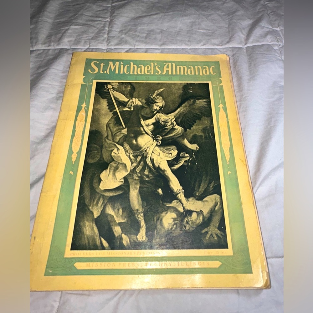 St. Michael’s Almanac Of 1926, Vtg PB Almanac For The Benefit Of Mission Houses